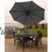 9' Market Umbrella Aluminum, Crank & Tilt, Charcoal   551178448